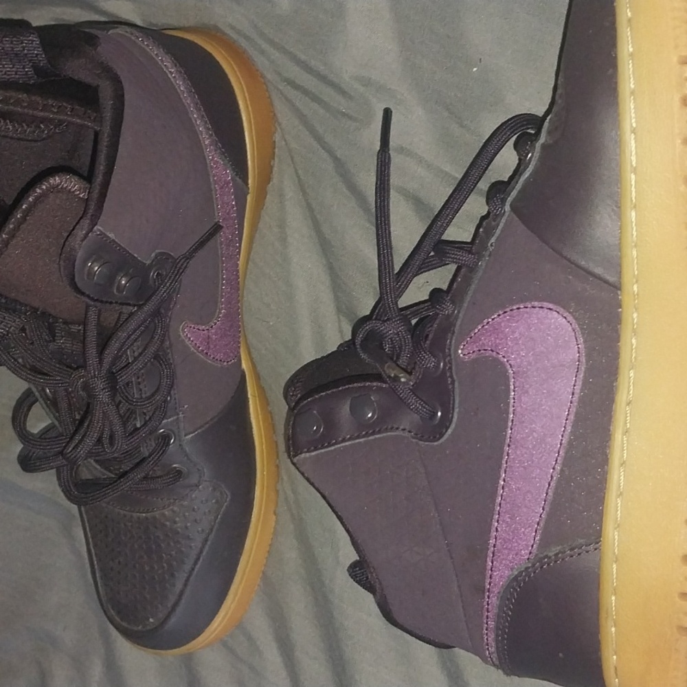 Purple and gum bottom  nike mids